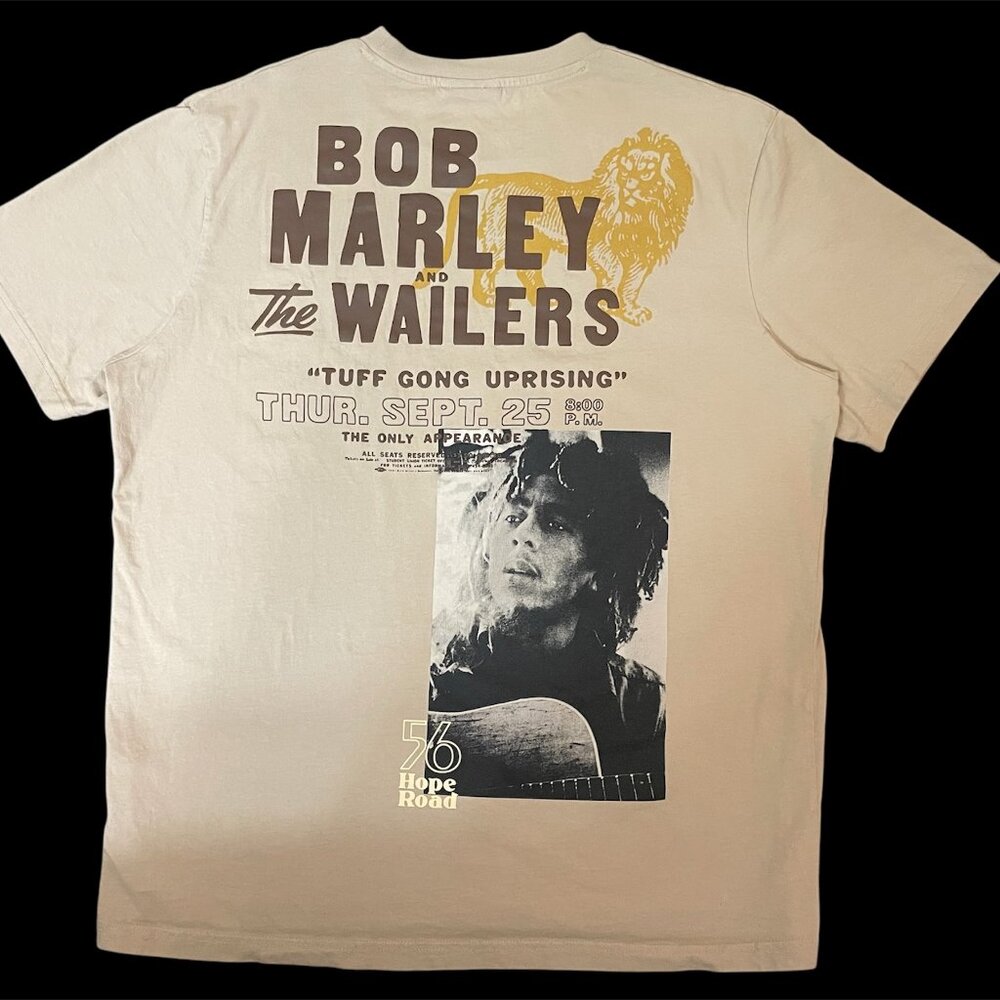 Bob Marley "Tuff Gong Uprising" Beige T-Shirt | Vintage-Inspired Reggae